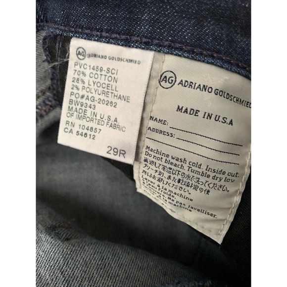AG Adriano Goldschmied Size 29 Jeans The Stevie Roll Up Slim Straight (31x25) - Picture 9 of 9